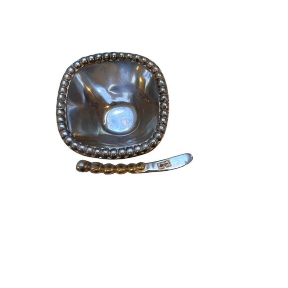 Mexican Silver/Pewter Plate, Serving Bowl & Knife - Picture 4 of 16